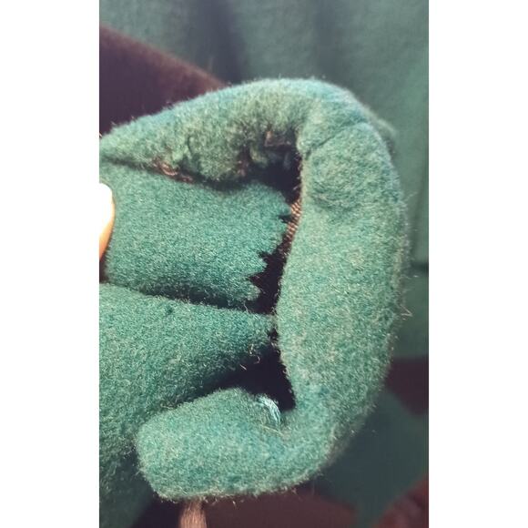 VTG Retro 80s 90s Gallery Made in USA Green Wool Blend Overcoat Women's XL- Flaw - Picture 9 of 10